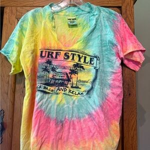 Surf Style Vibrant Tie-Dye Tee